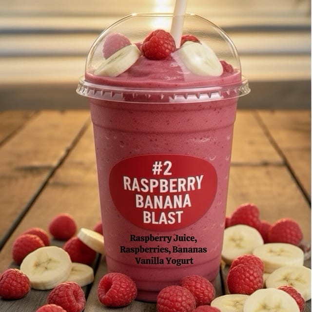 Raspberry Banana Blast.
