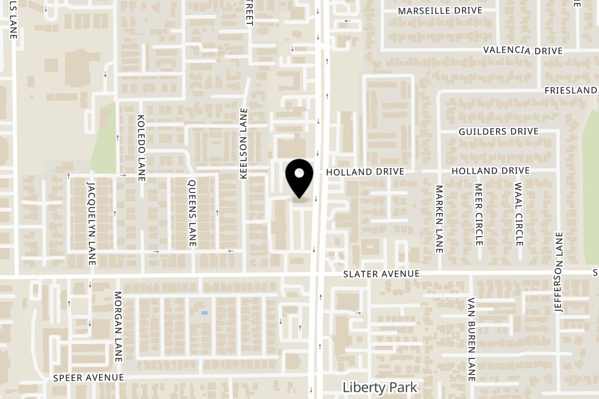 Map showing the location of 5th Ave Bagelry on 17425 Beach Blvd in Huntington Beach